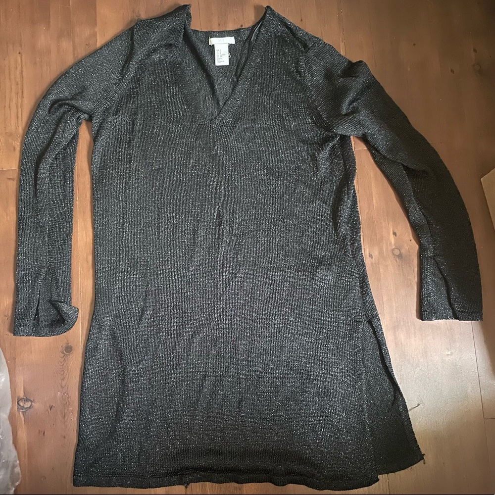 H&M Sheer Glitter Sweater Dress
